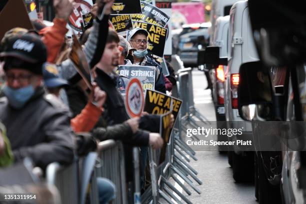 Hundreds of members of the United Mine Workers of America march to the Manhattan headquarters of BlackRock, the largest shareholder in the mining...