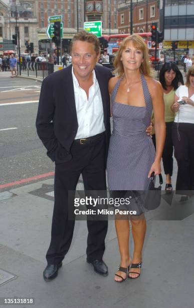 Brian Conley with Anne Marie Conley during "Tonight's The Night" - Charity Gala Performance - Arrivals at Victoria Palace Theatre in London.