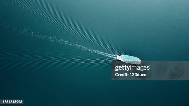 aerial view of yatch - tourboat stock pictures, royalty-free photos & images