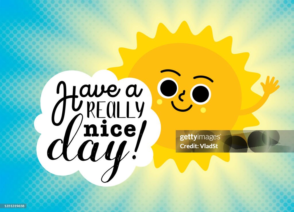 Haben Sie einen schönen Tag Inspirierende Zitate Teamwork Motivation Morgen Sonne Gruß Kalligraphie Karte