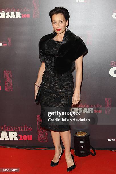 Kristin Scott Thomas attends the 36th Cesar Film Awards at Theatre du Chatelet on February 25, 2011 in Paris, France.