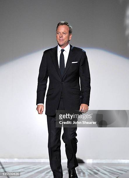 Actor Kiefer Sutherland presents the Arthur Ashe Courage Award onstage at The 2011 ESPY Awards held at the Nokia Theatre L.A. Live on July 13, 2011...