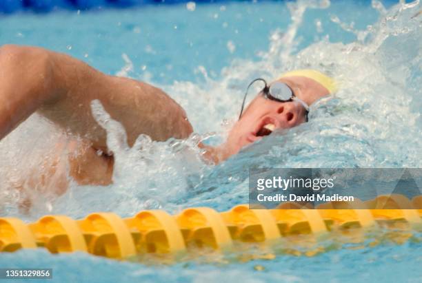 Kieren Perkins of Australia competes in the Men's 400 meters freestyle event of the 1992 Summer Olympics on July 29, 1992 at the Bernat Picornell...