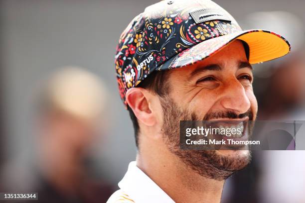 Daniel Ricciardo of Australia and McLaren F1 looks on in the Paddock during previews ahead of the F1 Grand Prix of Mexico at Autodromo Hermanos...