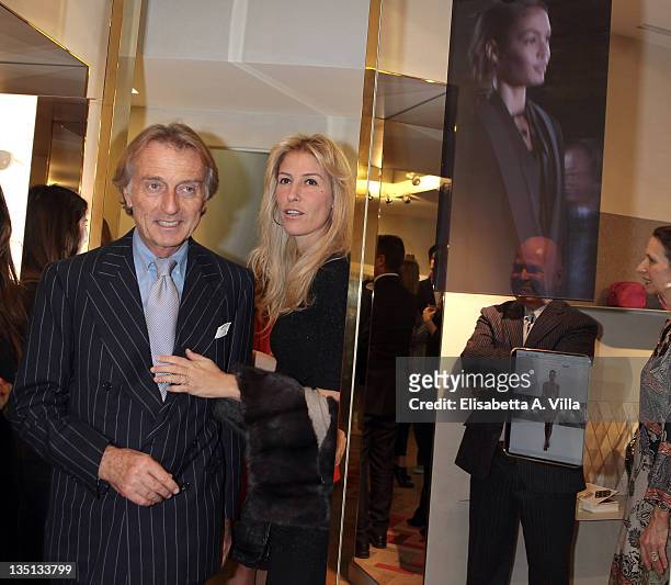 Luca Cordero Di Montezemolo and his wife Ludovica Andreoni attend the Christmas Lights Cocktail Party at the Stella McCartney boutique on December 6,...