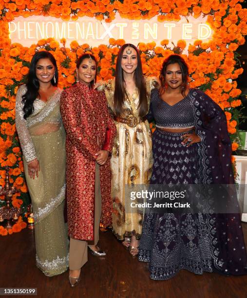Deepica Mutyala, Founder and CEO of Live Tinted, Lilly Singh, Meena Harris, Founder and CEO of Phenomenal and Mindy Kaling attend the Phenomenal x...
