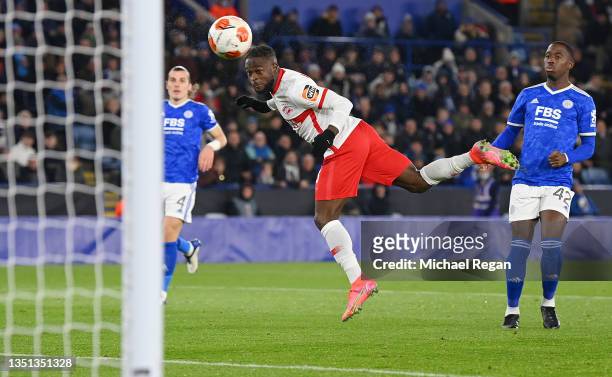 Victor Moses of Spartak Moscow scores their side's first goal during the UEFA Europa League group C match between Leicester City and Spartak Moskva...