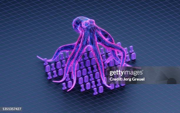 data kraken - tentacle stockfoto's en -beelden