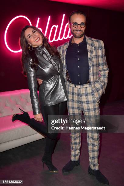 Alexander Klaus Stecher and his wife Judith Williams during the "Festival" VIP premiere of Schubeck's Teatro at Teatro Schuhbeck on November 04, 2021...