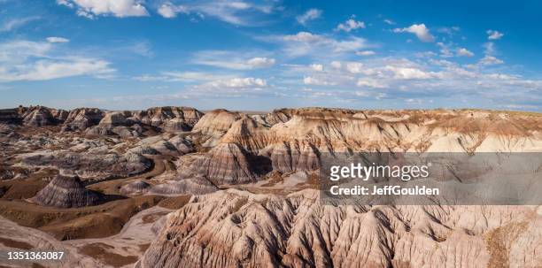 badlands formation at blue mesa - the petrified forest national park stock pictures, royalty-free photos & images