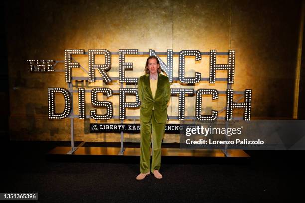 Wes Anderson attends the "The French Dispatch" Italian preview photocall at Fondazione Prada on November 04, 2021 in Milan, Italy.