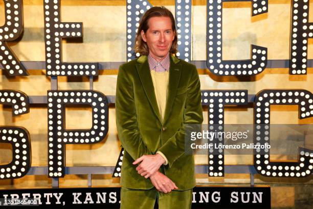 Wes Anderson attends the "The French Dispatch" Italian preview photocall at Fondazione Prada on November 04, 2021 in Milan, Italy.