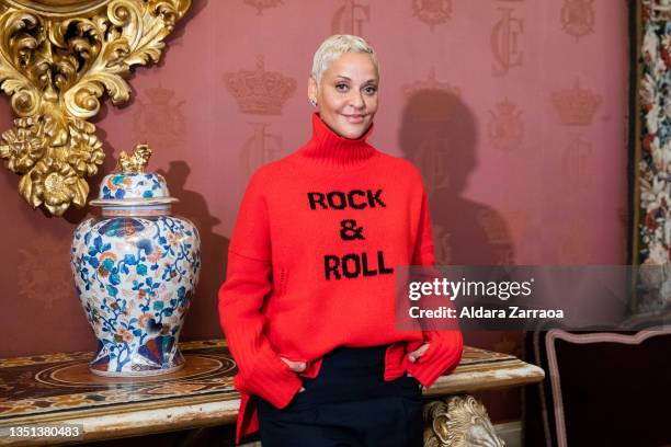 Portuguese fado singer Mariza poses ahead of her concert at The Royal Theatre on November 04, 2021 in Madrid, Spain.