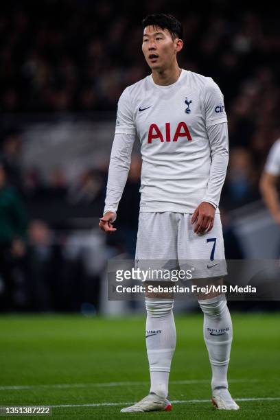 Heung-Min Son of Tottenham Hotspur during the UEFA Europa Conference League group G match between Tottenham Hotspur and Vitesse at Tottenham Hotspur...