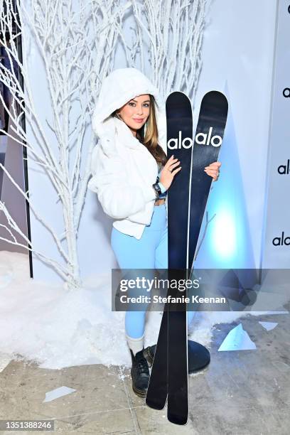 Janel Parrish attends Day 3 of Alo House Winter 2021 at Alo House on November 04, 2021 in Los Angeles, California.