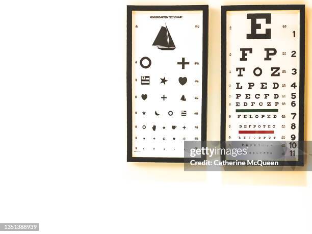 pediatric & adult eye exam charts - health savings account stock pictures, royalty-free photos & images