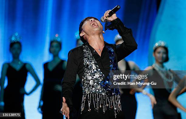 Singer Kim Jun-Su of JYJ performs live on stage during the 2011 The Asia Jewelry Awards on December 6, 2011 in Seoul, South Korea.