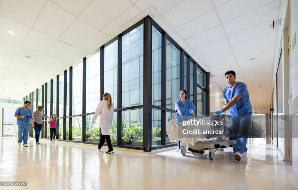 Doctors assisting patients at the hospital