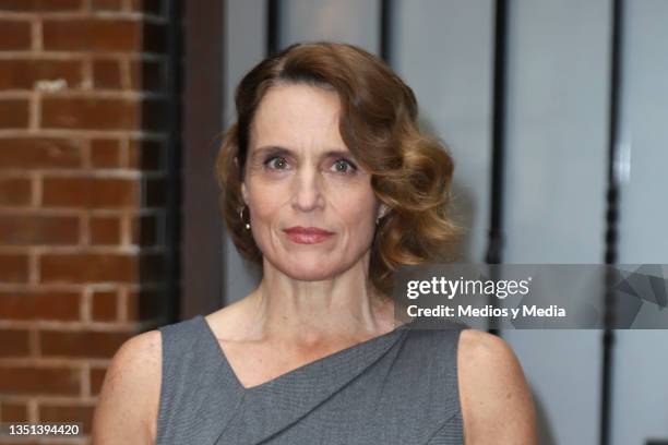 Claudette Maille poses as filming starts for 'El Águila y El Gusano' on November 4, 2021 in Mexico City, Mexico.