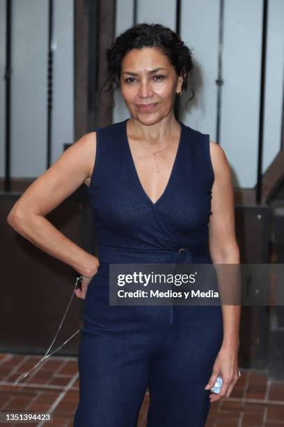 Dolores Heredia poses as filming starts for 'El Águila y El Gusano' on November 4, 2021 in Mexico City, Mexico.