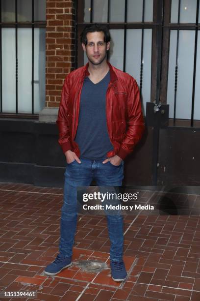 Alan Alarcón poses as filming starts for 'El Águila y El Gusano' on November 4, 2021 in Mexico City, Mexico.