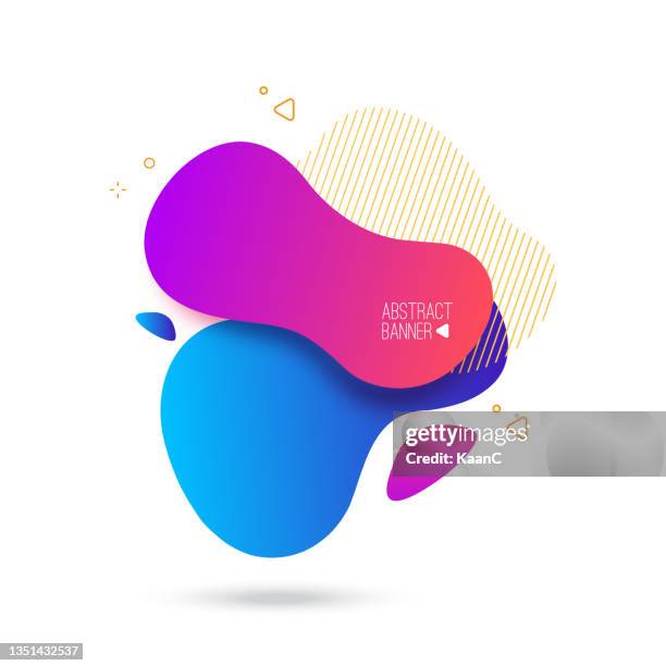 abstract modern graphic element. dynamic colorful form and line. flowing liquid shape gradient abstract banner. template for a logo, flyer or presentation design. vector. - space force logo stock illustrations