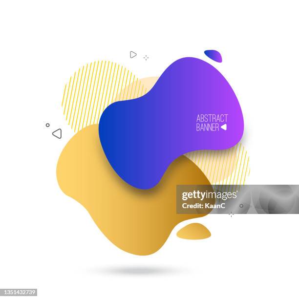 abstract modern graphic element. dynamic colorful form and line. flowing liquid shape gradient abstract banner. template for a logo, flyer or presentation design. vector. - space force logo stock illustrations