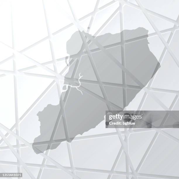 staten island map with mesh network on white background - staten island stock illustrations