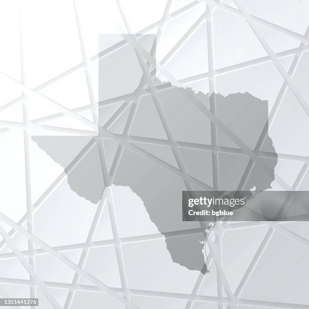 texas map with mesh network on white background - austin stock illustrations