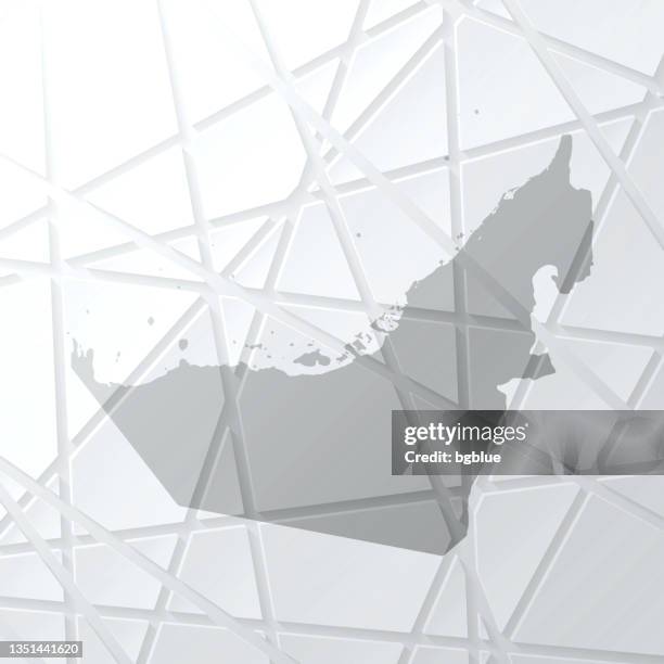 united arab emirates map with mesh network on white background - uae map digital stock illustrations