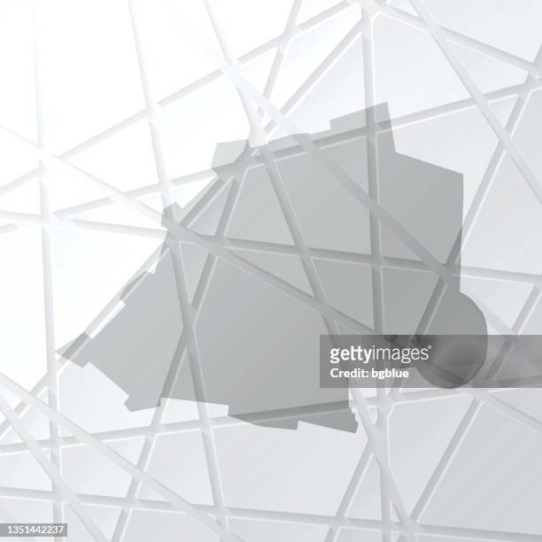 vatican (holy see) map with mesh network on white background - vatican city map stock illustrations