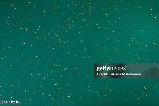 christmas and new year green background with sparkles. - green christmas background imagens e fotografias de stock