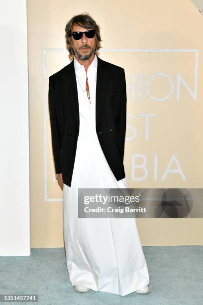 Pierpaolo Piccioli attends the Fashion Trust Arabia Prize Gala on November 3, 2021 at the National Museum of Qatar in Doha. The FTA Prizes were...