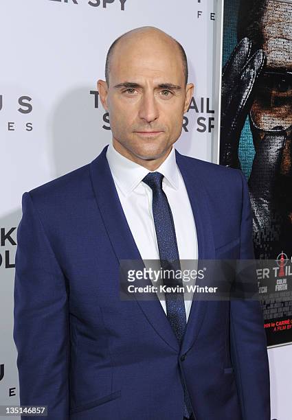 Actor Mark Strong arrives at the premiere of Focus Features' "Tinker, Tailor, Soldier, Spy" at Arclight Cinema's Cinerama Dome on December 6, 2011 in...