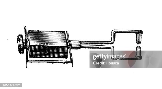 Antique illustration: Waffle iron Antique illustration: Waffle iron
