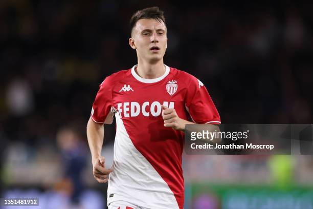 Aleksandr Golovin of AS Monaco during the UEFA Europa League group B match between AS Monaco and PSV Eindhoven at Stade Louis II on November 04, 2021...