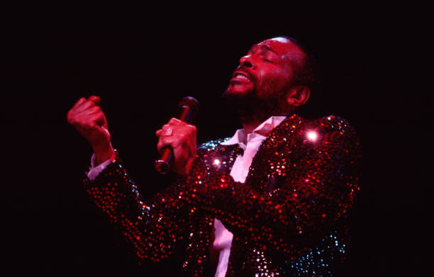American R&B, Funk, and Soul musician Marvin Gaye performs onstage during the 'Sexual Healing' tour at Radio City Music Hall, New York, New York, May...