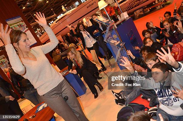 Maud Fontenoy attends the Maud Fontenoy Foundation launch of Antarctic Exhibition at the Salon Nautique Parc des Expositions Porte de Versailles on...