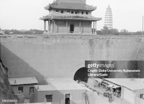 Drum Tower, China, Ding Xian , Dingzhou Shi , Hebei Sheng , 1931. From the Sidney D. Gamble photographs collection.