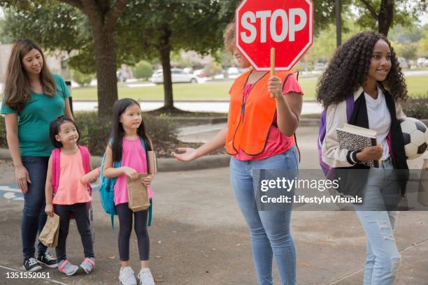 back to school - school crossing stock pictures, royalty-free photos & images