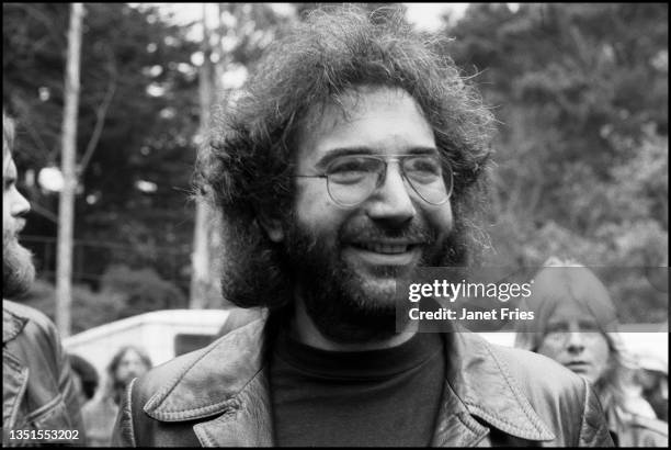 American Rock musician Jerry Garcia , of the group the Grateful Dead, in Golden Gate Park, San Francisco, California, September 1974. His band had...