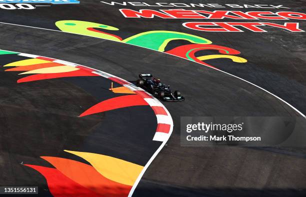 Valtteri Bottas of Finland driving the Mercedes AMG Petronas F1 Team Mercedes W12 during practice ahead of the F1 Grand Prix of Mexico at Autodromo...