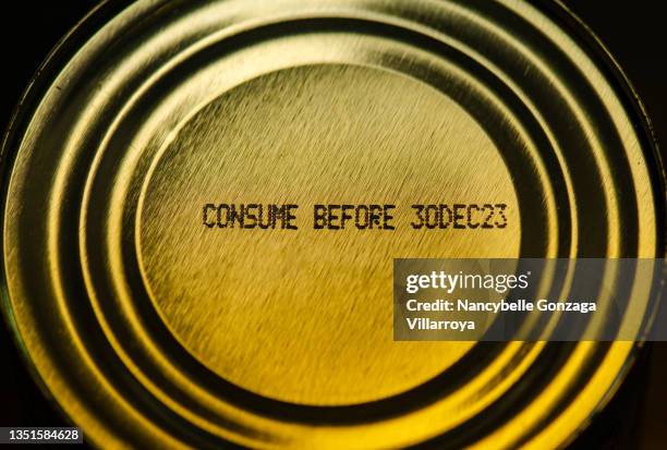 tin can of tuna with expiration date. - best before stock pictures, royalty-free photos & images