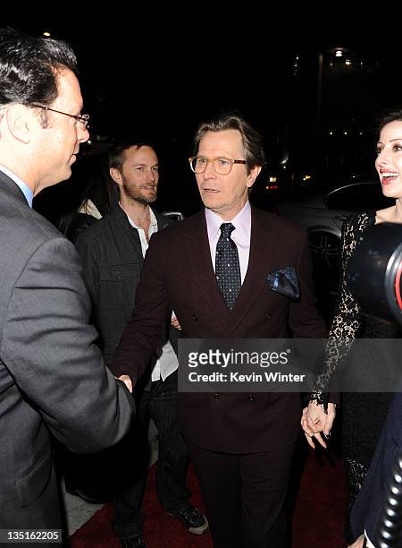 Actor Gary Oldman arrives at the premiere of Focus Features' "Tinker, Tailor, Soldier, Spy" at Arclight Cinema's Cinerama Dome on December 6, 2011 in...
