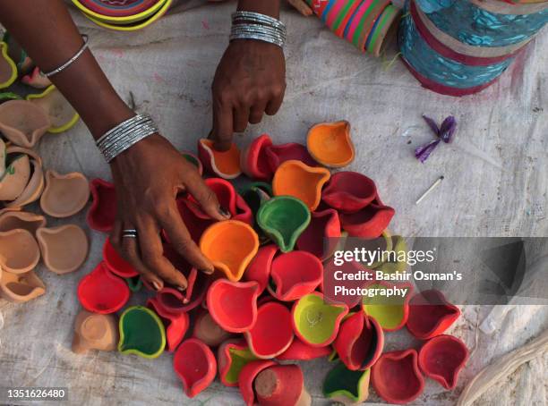 pakistani hindu community celebrate diwali - pakistan culture stock pictures, royalty-free photos & images