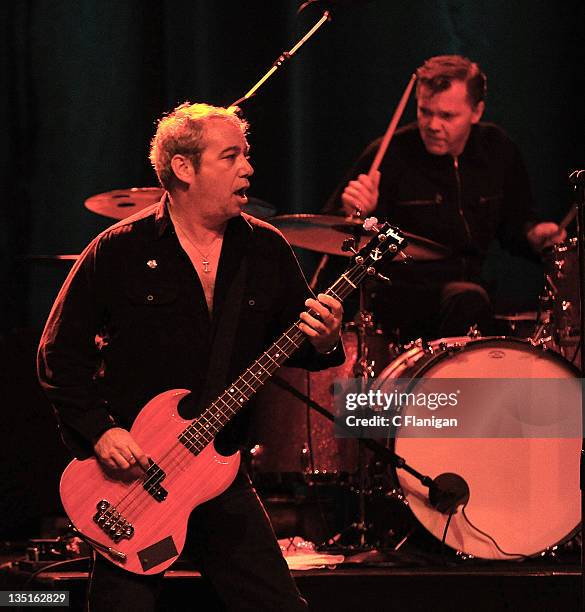 Mike Watt and Scott Asheton of Iggy and The Stooges perform at The Warfield Theater on December 6, 2011 in San Francisco, California.