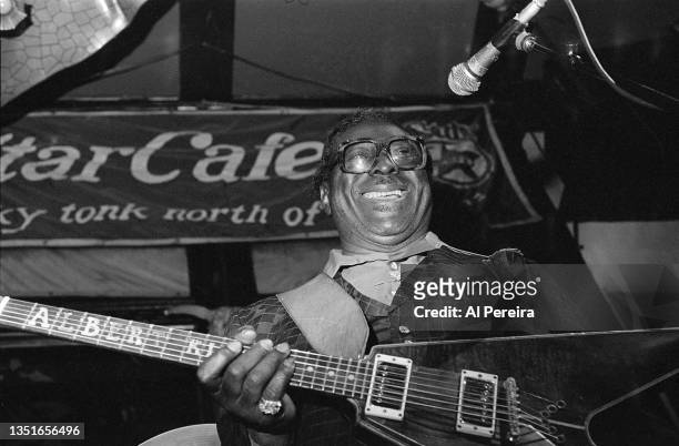 Albert King performs at the Lone Star Cafe on January 10 in New York City.