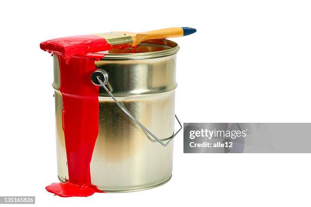 赤 - ペンキ缶 ストックフォトと画像