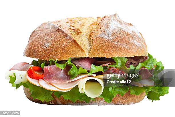grande panino - panino ripieno foto e immagini stock