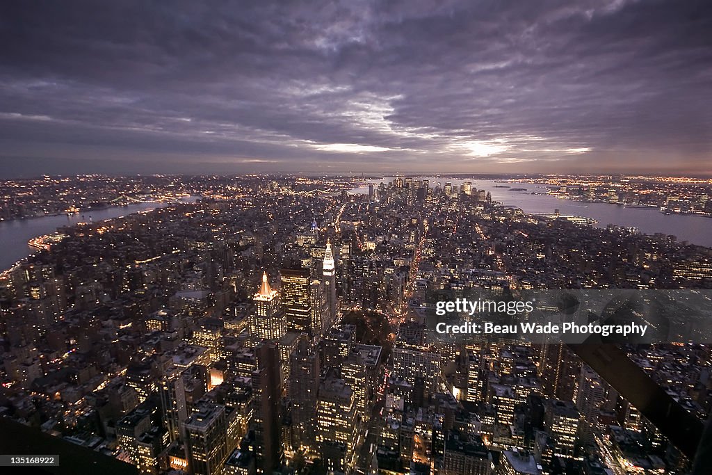 Lower Manhattan at night